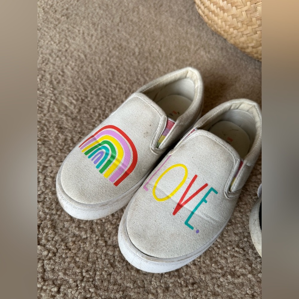 Rainbow 🌈  love ❤️ Rae Dunn sneakers